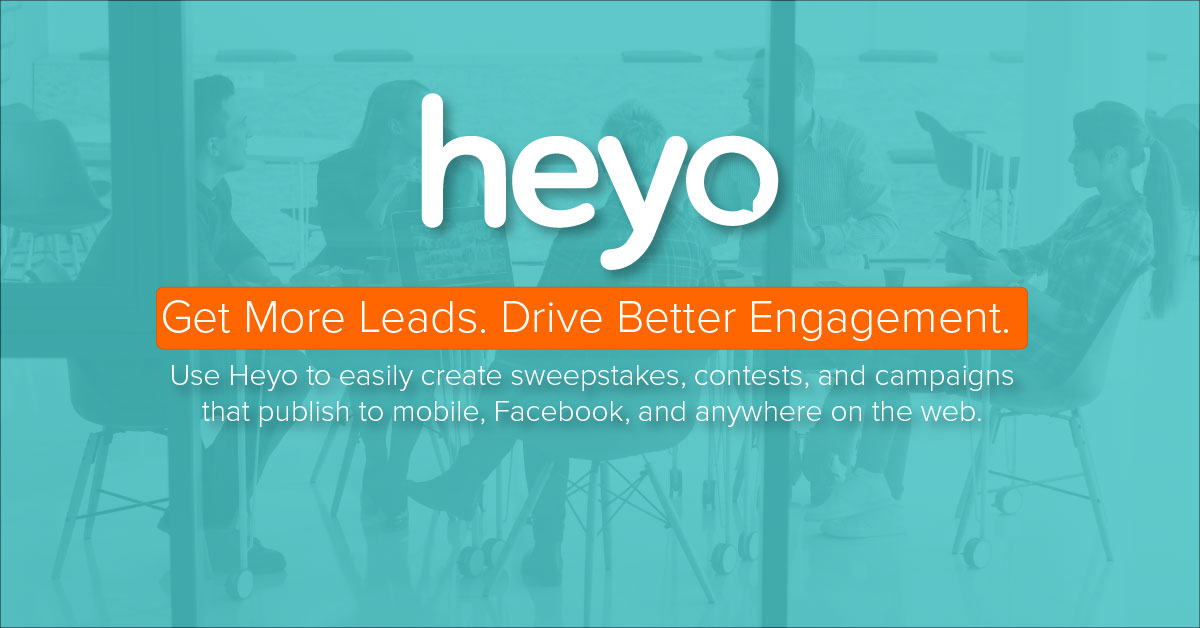Heyo: Social Giveaways and Promotions for Facebook, Twitter, Instagram, hashtag promotions and more.